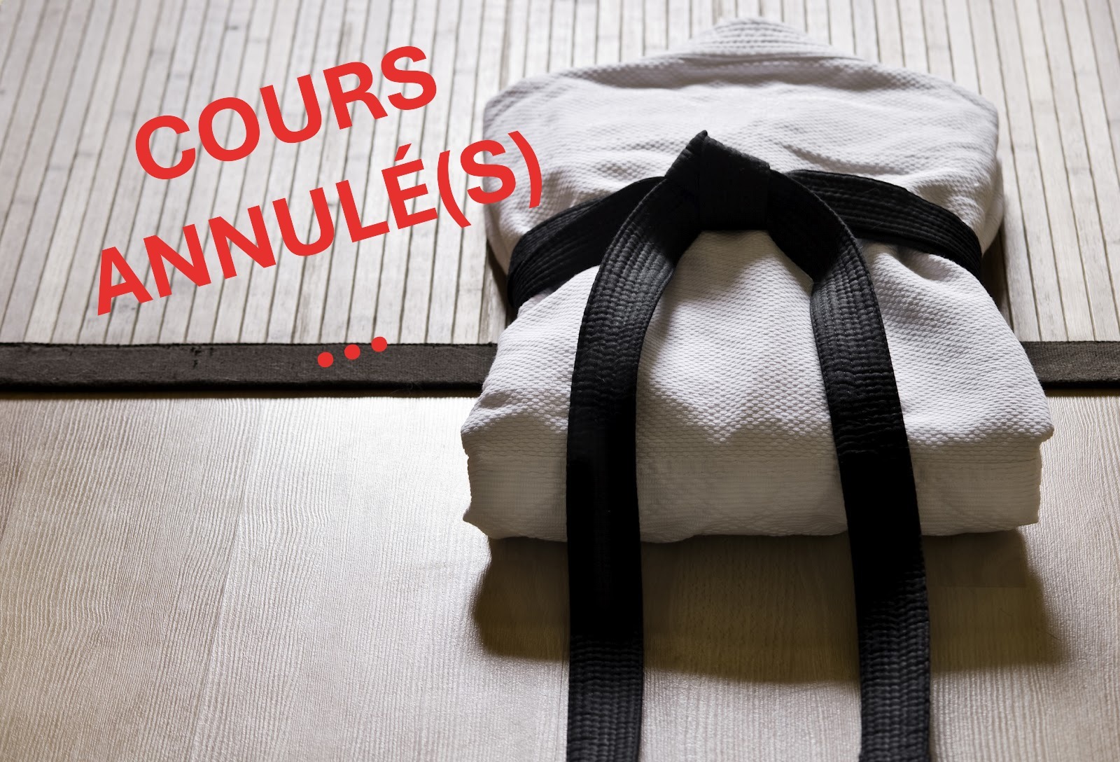 📢ANNULATION COURS🥋